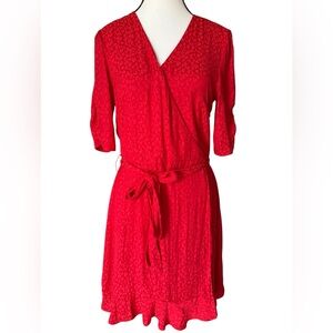1. State Red Ruffled Wrap Sundress